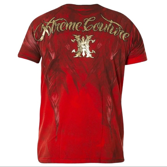 Xtreme Couture By Affliction Men's T-Shirt Dark Doman Biker Red Tattoo S-5XL - Picture 8 of 10